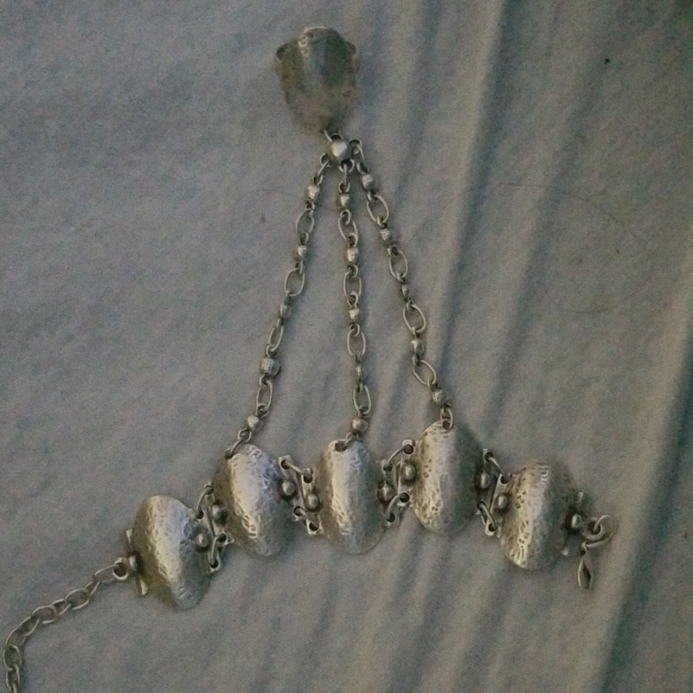 GORGEOUS, Unique Hammered Silver "Slave Ring"